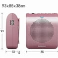 thumbnail image 2 of Micrófono portátil, altavoz, mini amplificador de voz con tarjeta USB TF, radio FM para profesores, guías turísticos, color negro, 2 of 3