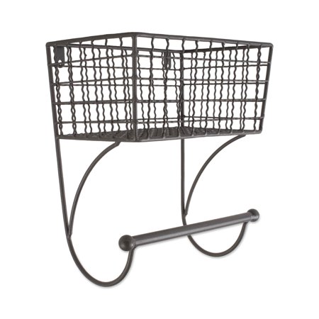 Home Traditions Rustic Metal Wall Mount Shelf with Towel ...