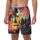thumbnail image 1 of Balery World Map Guitar Illustration Bañador para hombre, shorts de playa de secado rápido con entrepierna y forro de compresión-XX-Large, 1 of 6