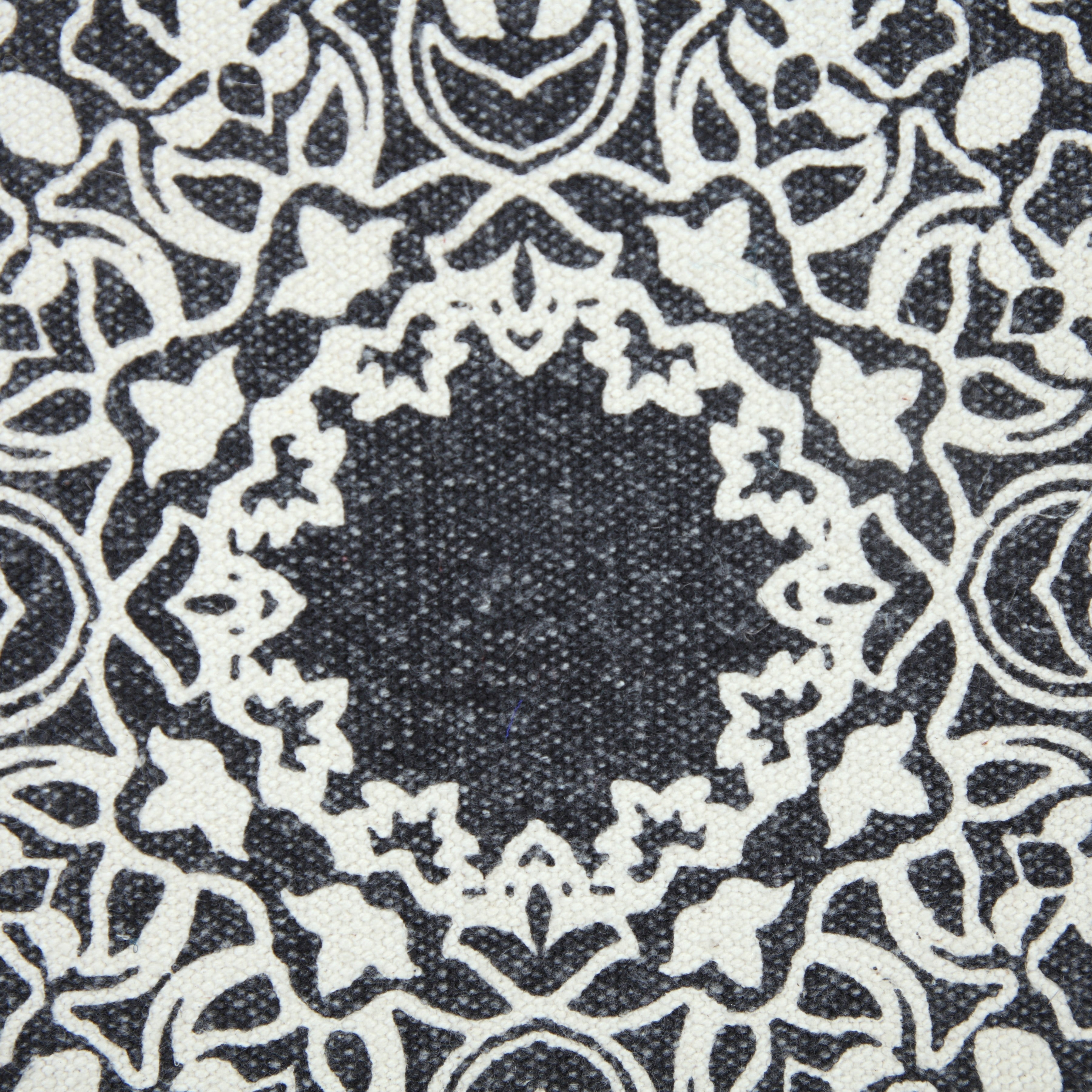 Ox Bay Ava 14" x 36" Black/White Medallion Cotton Adult Decorative Throw Pillow Cover