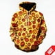 thumbnail image 3 of Sudadera con capucha con estampado 3D de pizza de pepperoni, sudadera con capucha de comida hipster, ropa de calle informal, divertida, ropa unisex para hombres y mujeres, sudaderas con capucha de nue, 3 of 5