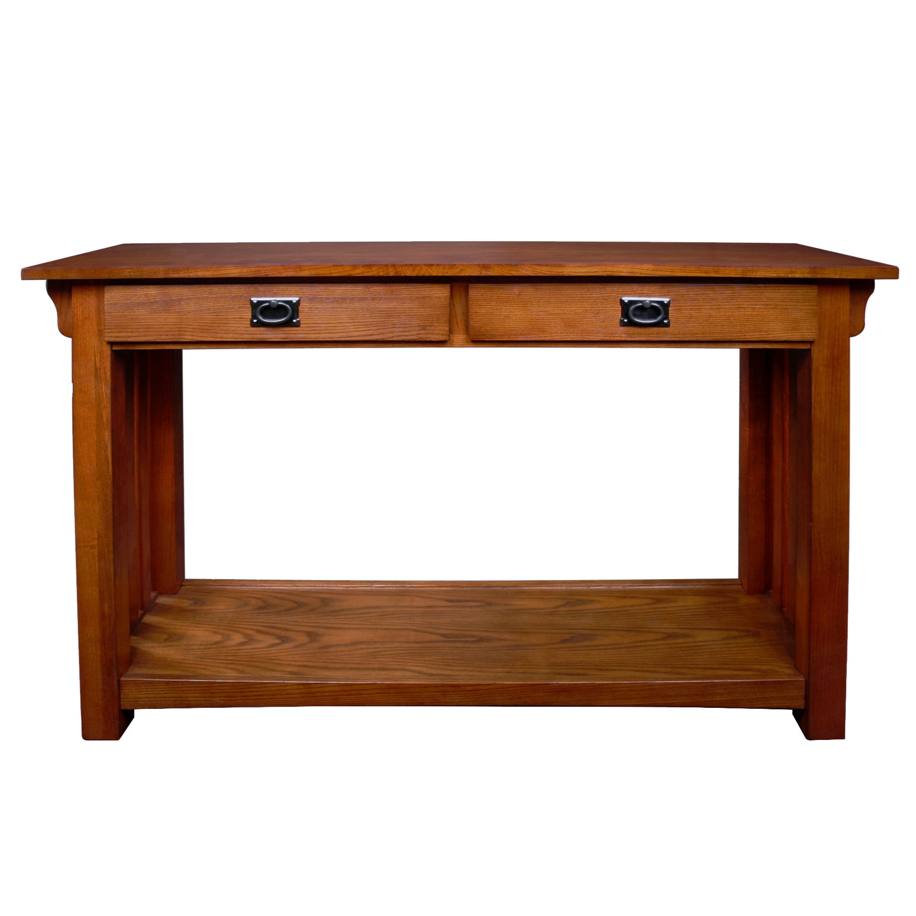 Leick Home Mission Wood Console Table for Entryway and Sofa Table, Medium Oak Finish