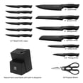 thumbnail image 2 of NULAS Knife Set, 15-Piece Kitchen Knife Set with Block, Self-Sharpening, Dishwasher Safe Knives & Anti-Slip Handles (Black), 2 of 8