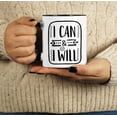 thumbnail image 5 of Inkdotpot I Can & I Will 11oz CeramicCoffeeMug Inspirational Quotes Gift For Employee Boss Coworkers -Black, 5 of 6