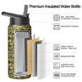 thumbnail image 2 of Camouflage Insulated Stainless Steel Water Bottle with Straw & Cleaning Brush – 18 Oz | Leakproof, BPA-Free, 304 Stainless Steel, Wide Mouth, Travel Mug for Car, Gym, Office, 2 of 5