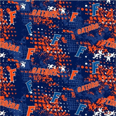 NCAA University of Florida Splatter FL-835 Cotton Fabric by the Yard