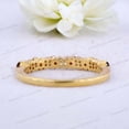 thumbnail image 4 of Garnet Diamond Band Half Eternity Wedding Band Yellow Gold Plated Jewelry January Birthstone Holiday Gift Ring for Her, 4 of 4
