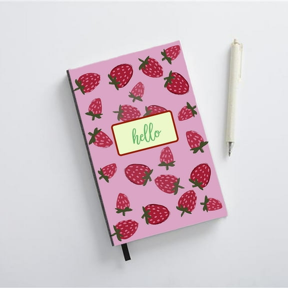 Personalization Mall Pink Strawberries Journal