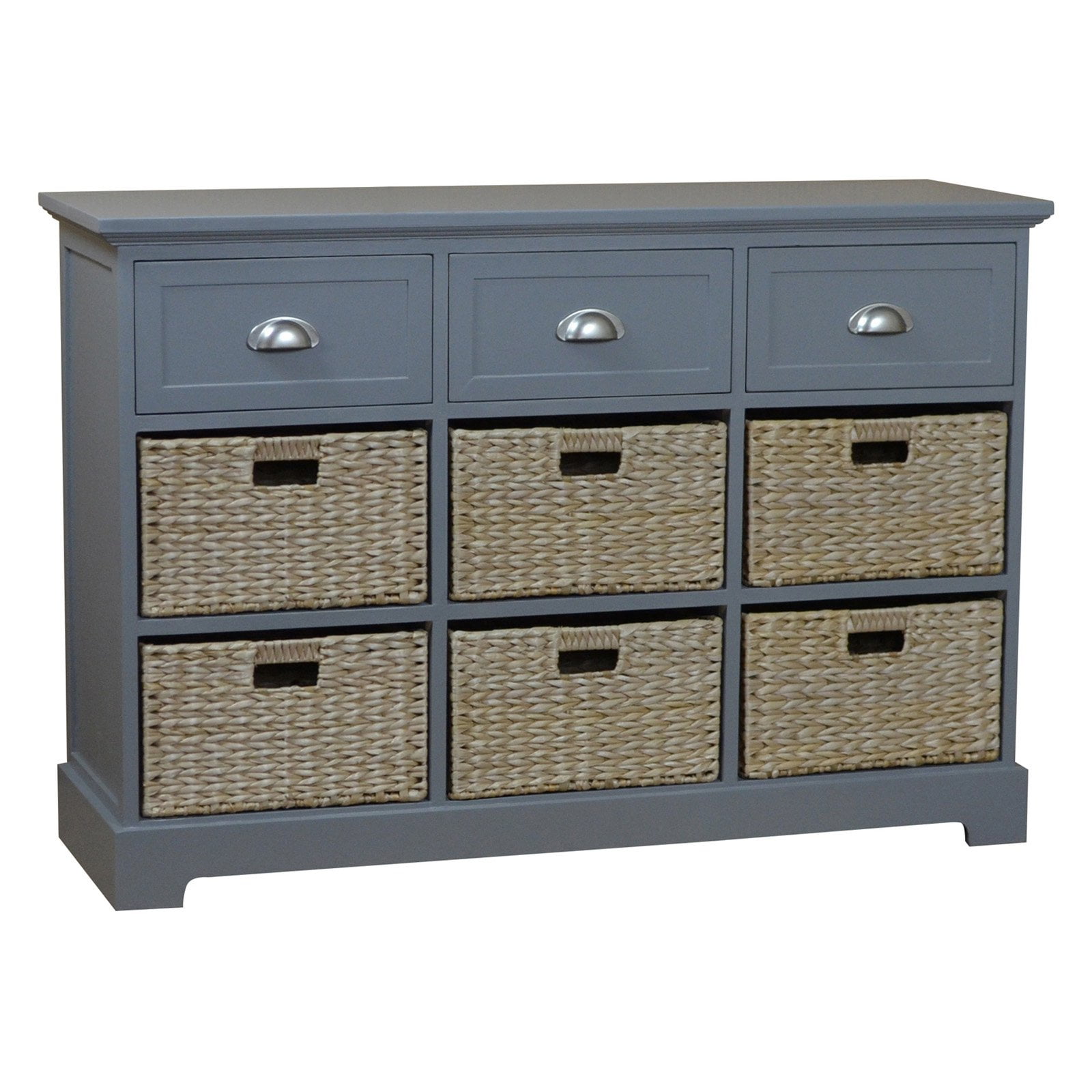 Gallerie Decor Newport Nine Drawer Chest Gray Walmart Com