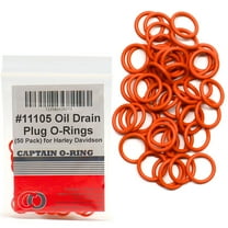 50 Pack - Harley Davidson Oil Drain Plug O-Ring #11105 Orange Color