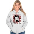 thumbnail image 5 of Betty Boop Hearts and Kisses Zip Hoodie Sweatshirt Women Brisco Brands M, 5 of 6