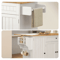 thumbnail image 3 of Aiho 41.7" Rolling Kitchen Island Cart with Storage & Folding Breakfast Bar - White, 3 of 7