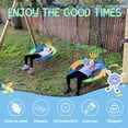 thumbnail image 3 of PRINIC 43" Saucer Tree Swing for Kids, Waterproof Flying Saucer Swing for indoor/playground Textilene fabric seat & Stainless steel frame, 3 of 10