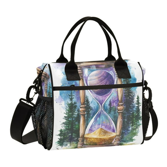 Ckdifva Hourglass Forest Cooler Bag Cooler Cooling Tote Lunch Bag Lunch Box Front Pocket with Shoulder Strap