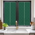 thumbnail image 2 of Dark Green Plaid Window Privacy Film, Country Vintage Abstract Striped Lattice Static Cling UV Sun Blocking Heat Control Window Tint, Non-Adhesive One Way Windows Privacy Cover 17.7''x39.3'', 2 of 7