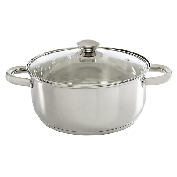 Ecolution Olla de acero inoxidable con parte inferior encapsulada a juego con tapas ventiladas de vi