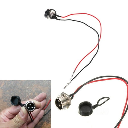 

Battery Charger Port 3 Pin Inline Connector Jack Socket Electric Scooter Supply