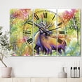 thumbnail image 3 of Designart 'Hugging Elk Love' Oversized Cottage Wall Clock, 3 of 3