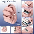 thumbnail image 3 of DAKIMOE Large capacity Backpack Aesthetic Student Schoolbag Middle School Backpack, Pink, 3 of 6