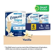 Ensure Original Vanilla Nutrition Powder, Protein Powder, 14.1 oz - 6 pack