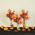 thumbnail image 5 of YIMWNYI Autumn Thanksgiving Maple Leaf Cuttings Bunch, Simulation Sun Silk Flowers, Pumpkin Decoration, Fall Home Ornaments, Thanksgiving Centerpiece Decor, Maple Leaf Arrangement, 5 of 6