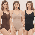 thumbnail image 2 of Ropa moldeadora de cuerpo sin costuras para mujer, corsé moldeador de abdomen, ropa interior de una pieza para realce de cadera y posparto de talla grande, 2 of 6