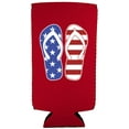 thumbnail image 2 of Flip Flop Stars and Stripes USA Slim Can Coolie (Red), 2 of 4