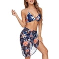 thumbnail image 3 of SAYOO - Blusas para mujer, falda transparente con amarre/cárdigan de manga larga para cubrir ropa de playa SAYOO Sexy, 3 of 7
