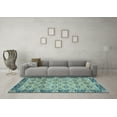 thumbnail image 3 of Ahgly Company Indoor Square Abstract Light Blue Modern Area Rugs, 3' Square, 3 of 4