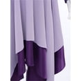 thumbnail image 6 of Raenseen Women Liturgical Praise Dance Dresses Long Sleeve Worship Dancewear Purple XL, 6 of 7