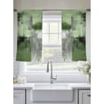 thumbnail image 5 of Sage Green Abstract Sheer Curtains 45 Inches Long 2 Panels Modern Green Gray Light Filtering Semi Sheer Window Curtains Drapes for Bedroom Living Room 52"x45", 5 of 7