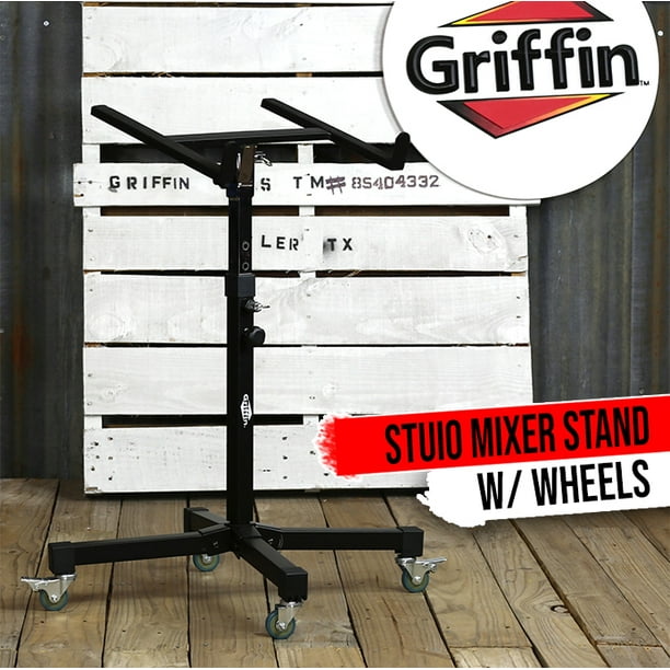Griffin Studio Music Mixer Stand On Wheels Dj Recording Gear Cart Table Mount Walmart Com Walmart Com