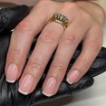 thumbnail image 1 of 24 Uds uñas postizas cubierta completa uñas postizas elegante Rosa gradiente brillo uñas cortas francesas ataúd uñas postizas cortas prensa en las uñas, 1 of 4