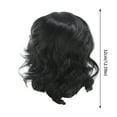 thumbnail image 3 of LHWEN Women's Black Brazilian Short Wavy Curly Parting Heat Resistants Fiber Wig Beauty Salon Straight Hair Fun Lace Wavy Curls Braided Hair Synthetic Hair bohon Perfect for Party Everyday, 3 of 6