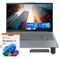thumbnail image 1 of Lenovo IdeaPad Slim 3 15.6" FHD Display Laptop, AMD Ryzen 5 5625U, 16GB RAM, 2.16TB Storage (2TB SSD + 160GB Docking Station Set), AMD Radeon Graphics, Windows 11 Pro, Grey, 1 of 9