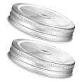 thumbnail image 2 of 2pcs Mason Jar Tapa de paja Tapa de acero inoxidable Ledos de frascos con agujeros de paja, 2 of 7