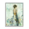 thumbnail image 4 of Stupell Industries Abstract Woman Floral Dress Beauty & Fashion Painting Gray Framed Art Print Wall Art, 4 of 5