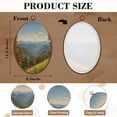 thumbnail image 3 of Canvas Wall Art scenic mountain ranges blue ridge parkway virginia Oval Framed Canvas Prints Vintage Wall Hanging Decor for Home Bathroom Decorations Gift for Mom Women 8.6"x11.4", 3 of 7