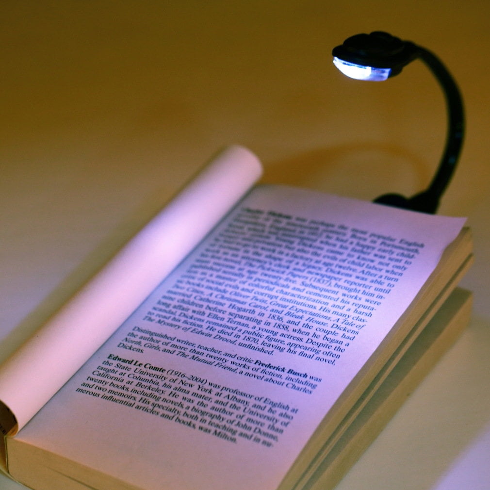 Mini Flexible Clip-On Bright Book Light Laptop LED Book Reading Light Lamp -