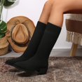 thumbnail image 6 of EaseDay Womens Knee High Boots, Stretch Sock Boots For Women With Low Block Heel, Comfortable Slip On Fashion Boots, Fall Winter Dress Boots For Women, 6 of 9