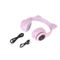 thumbnail image 1 of Lindos auriculares inalámbricos, auriculares Bluetooth con oreja de gato, auriculares Bluetooth con oreja de gato, auriculares estéreo Bluetooth de alta capacidad, 1 of 8