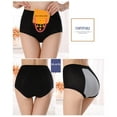 thumbnail image 5 of Clearance Cqxid525 Panties for Women Women's Large Textile Underwear Pocket for Menstruation Warm High Waist Anti Side Leakage Big Aunt Sanitary Pants Underwear Soft Strech Ladies Breathable Black, 5 of 6