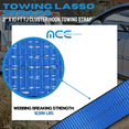 thumbnail image 4 of 4 Pack 2" x 10' TJ Cluster Hook Car Strap for Wrecker Tow Truck Auto Hauling, 4 of 8
