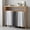 Dark gray, variant on Dark Grey White Cabinet Curtain 32"Wx55"L,Dustproof Pantry Door Curtain with Self Adhesive Tape,Farmhouse Ombre Color Modern Simple Tall Storage Cover Privacy Drape for Bathroom Kitchen Laundry Room