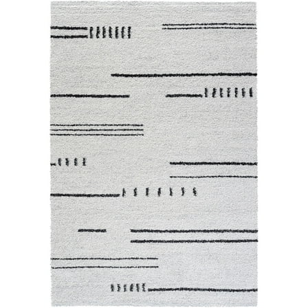 Granada Kienna Black Charcoal Ivory and White Polypropylene Area Rug