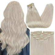 VeSunny Hair Extensions Clip in Blonde Hair Extensions 20 Inch Remy Hair Clip in