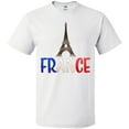 thumbnail image 3 of Inktastic France Eiffel Tower Flag in Text T-Shirt, 3 of 5