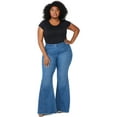 thumbnail image 2 of Sofia Jeans Women's Plus Size Melisa Curvy High-Rise Super Flare Pull-On Jeans, 2 of 7