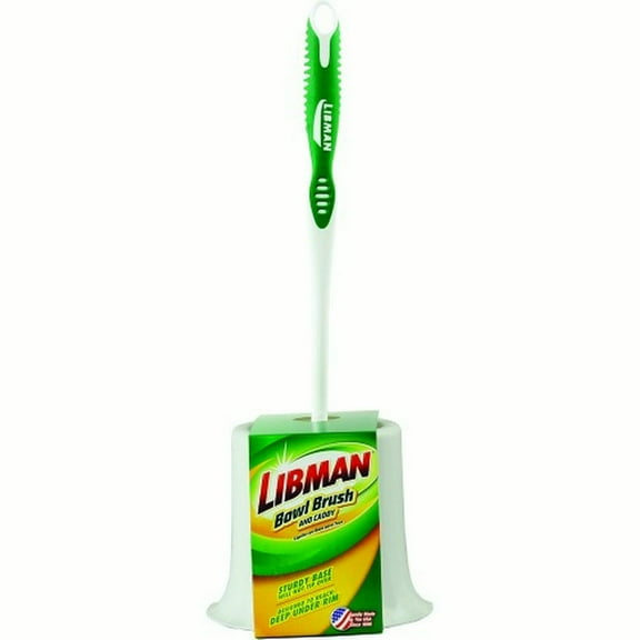 LIBMAN 34 Round Toilet Bowl Brush W/Cup Caddy (Pack of 18)