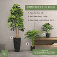 thumbnail image 5 of Artificial Plant, 2.5ft Fiddle Leaf Fig  Plant in a Plastic Black Grower's Pot by LCG Florals, Faux Designer Fake Indoor Plant for Living Room, Office, and Home Décor, 5 of 12